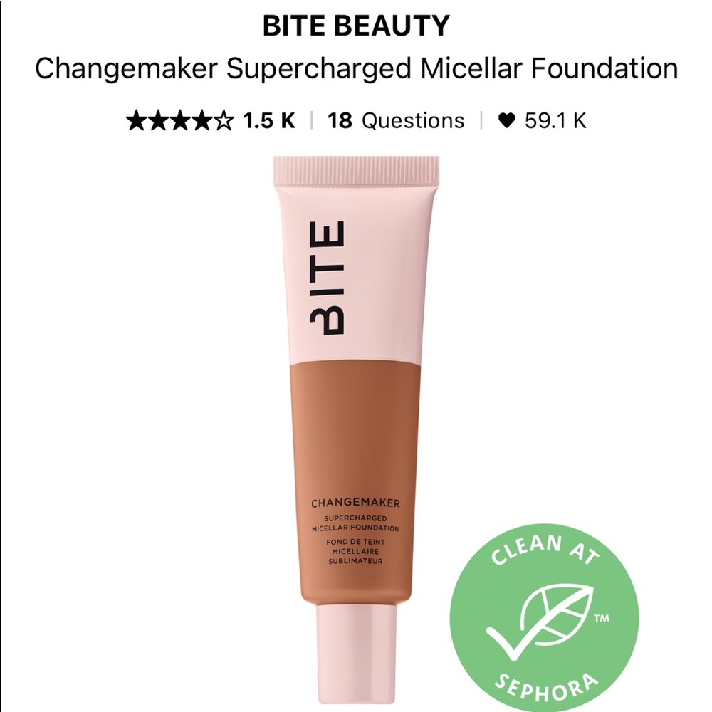 Bite beauty changemaker supercharged micellar foundation